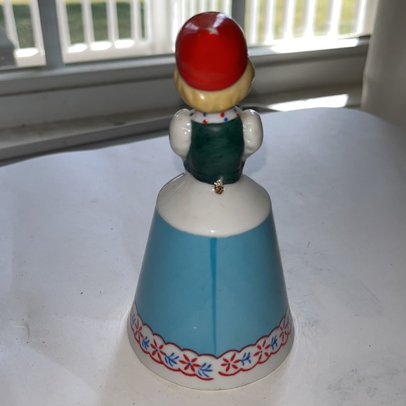 Vintage "Swedish Girl" Porcelain Hand Bell Schmid Brothers Inc. 5 1/2” - Picture 2 of 3